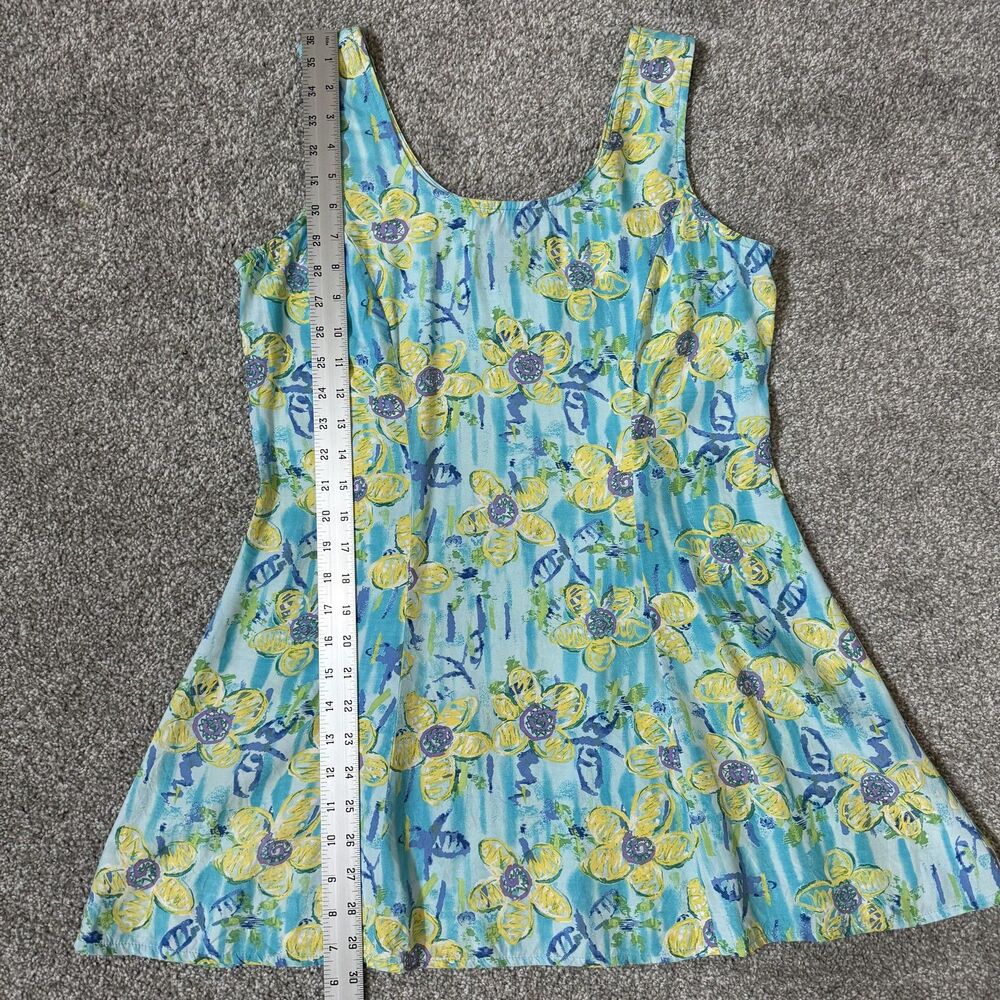 Vintage Big Hed Designs Dress Womens Small Blue Floral Sundress USA 90s Y2K - Picture 8 of 10